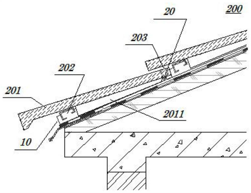 Flexible tile hanging structure and slope tile roof system