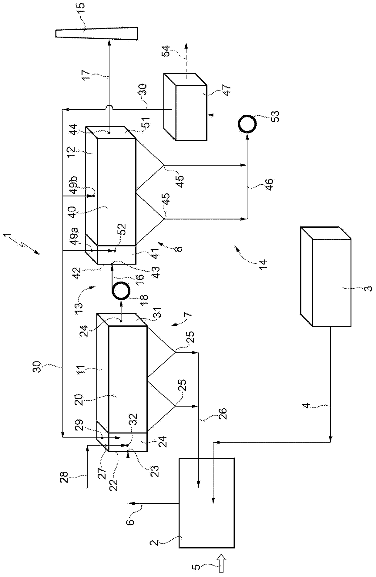 Urea plant and method for cleaning associated gas stream