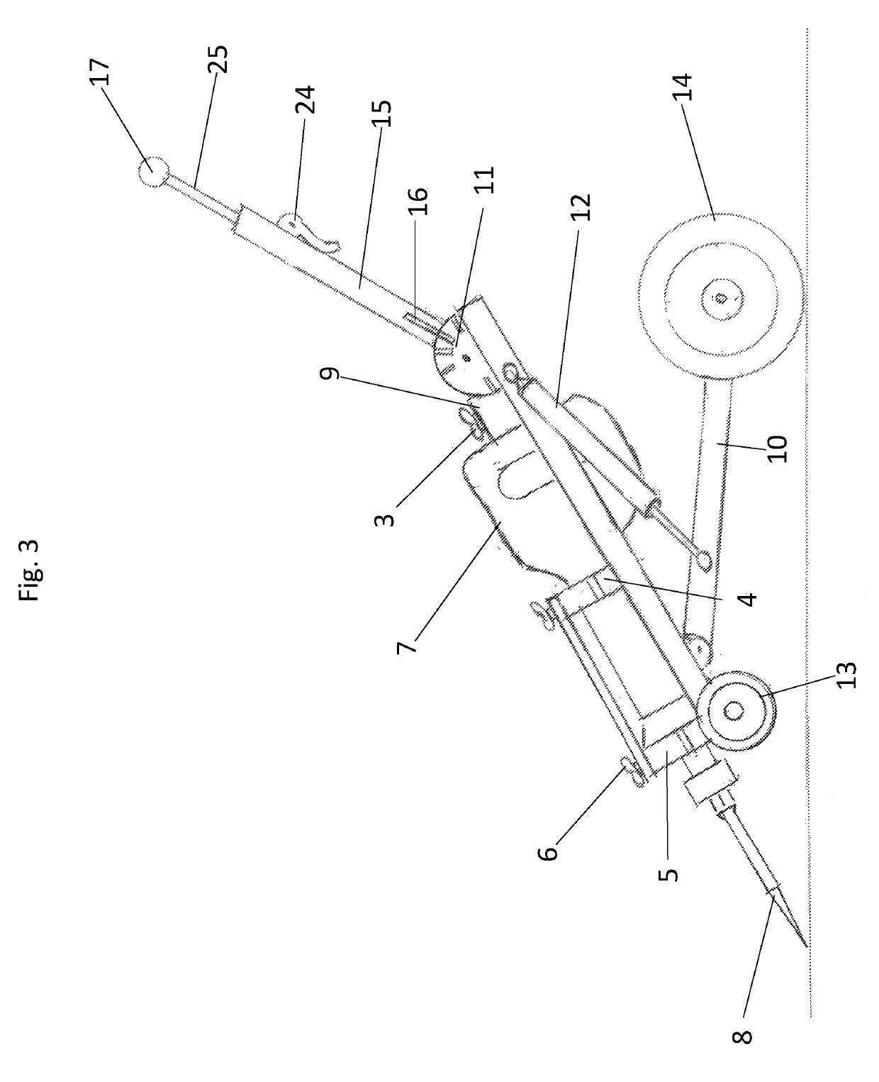 Jackhammer folding trolley