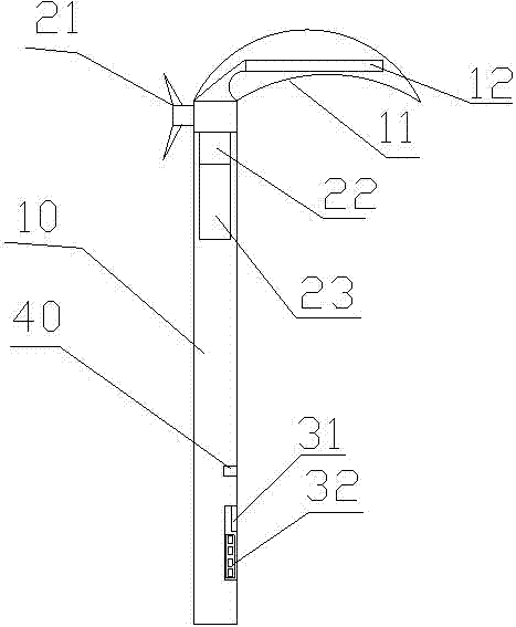 Multi-functional road post lamp