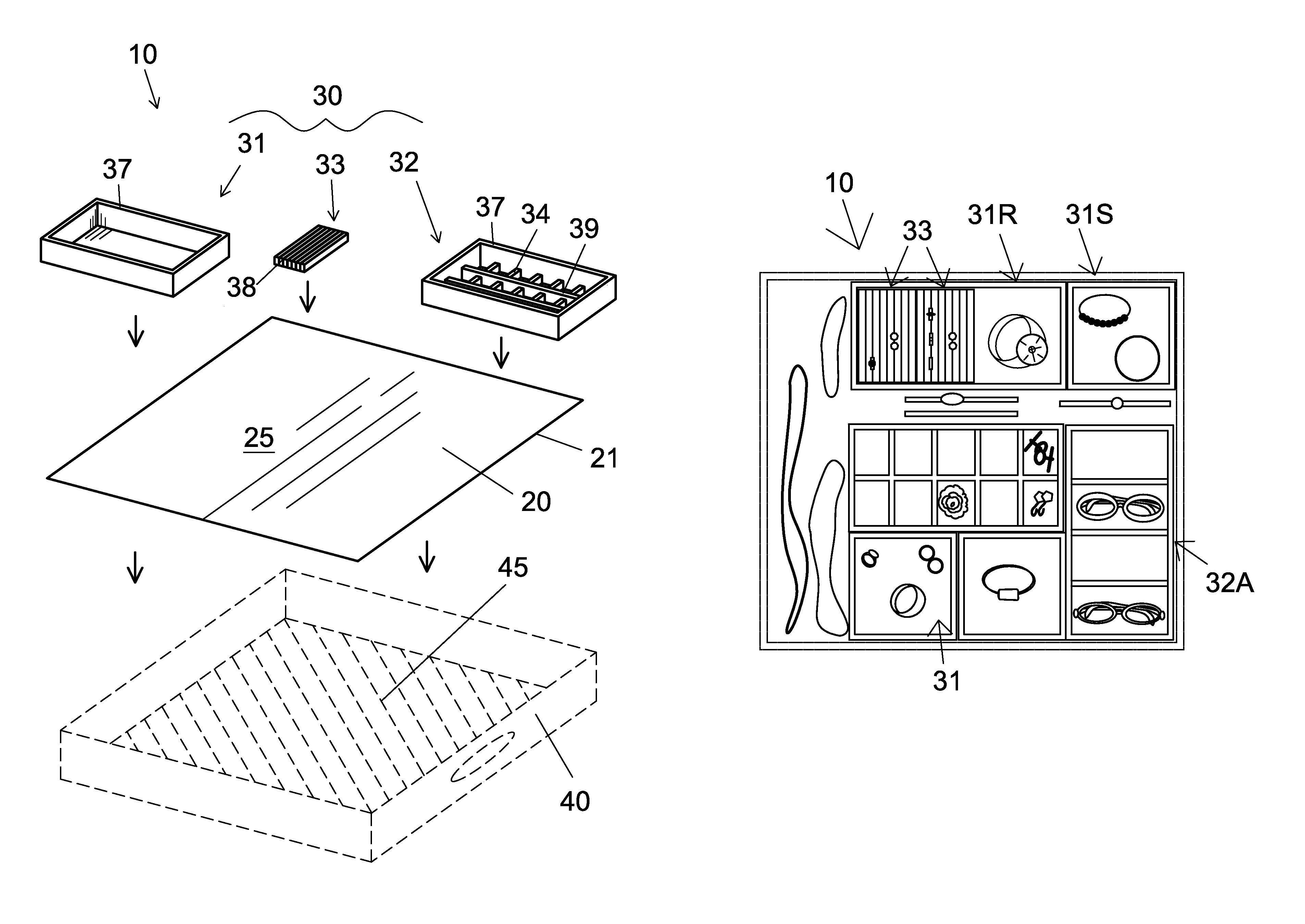 Drawer display and storage organizer system