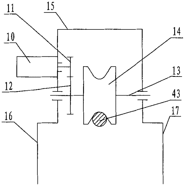 A double wheel arm locking type inspection robot mechanism