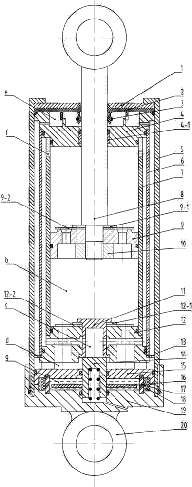 A magneto-rheological valve-controlled damping controllable shock absorber