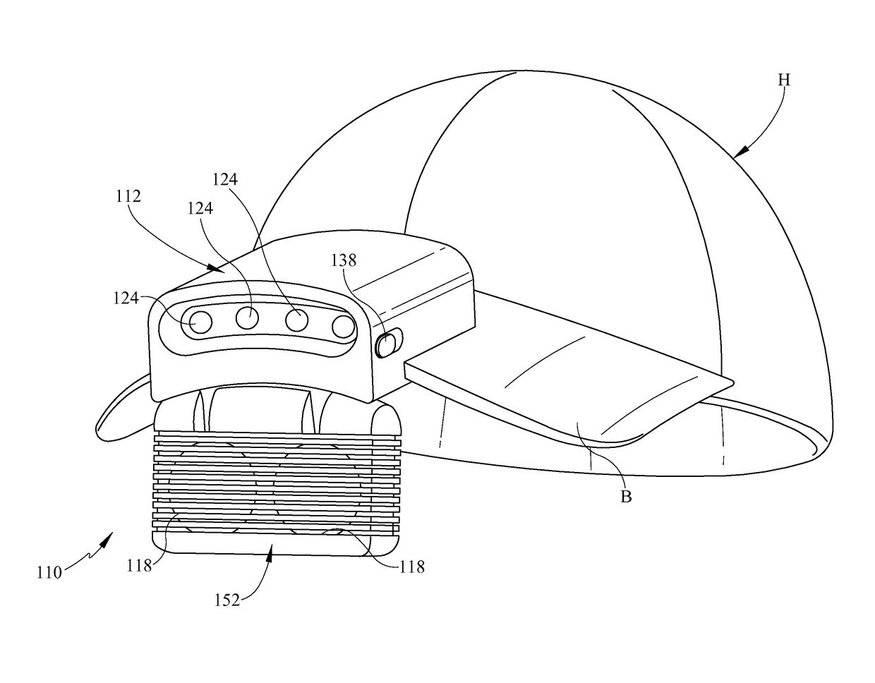 Combination fan and light attachable to a hat