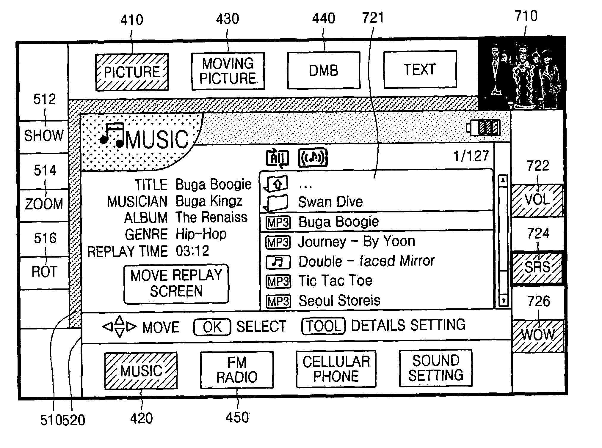 User interface method of multi-tasking and computer readable recording medium storing program for executing the method