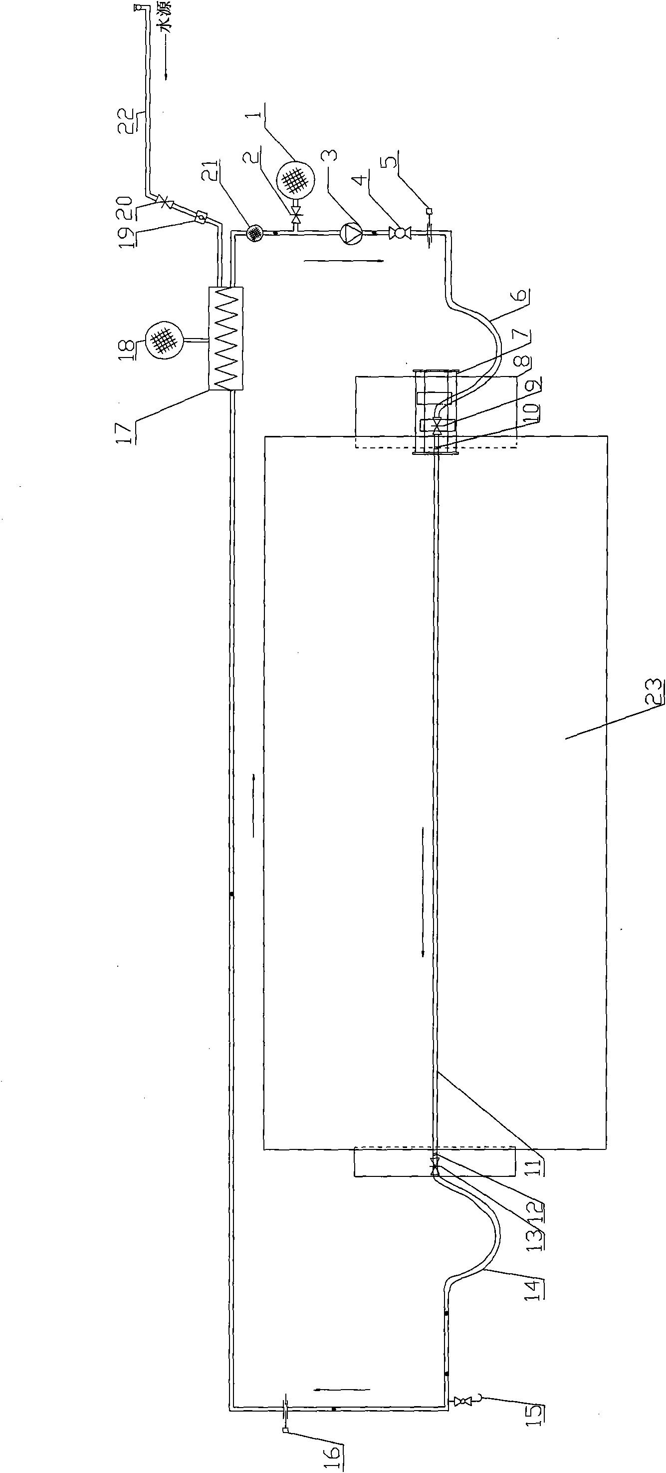 Quick test device and method for performances of trough type solar thermal collector