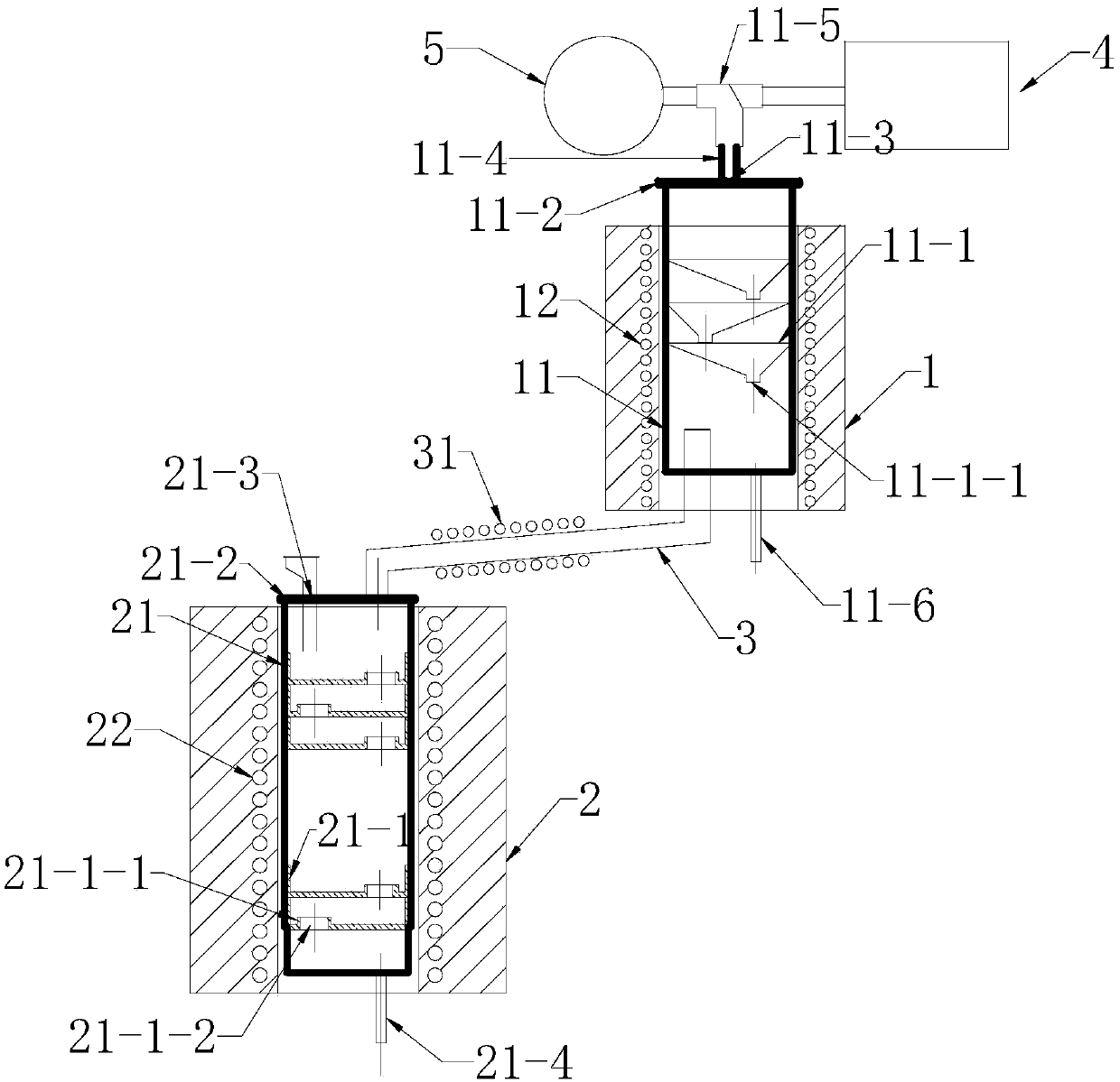 High-purity anaerobic selenium vacuum rectifying apparatus