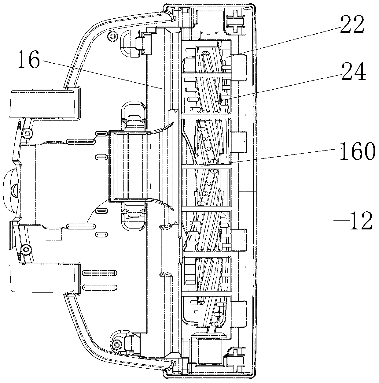 An accessory structure applied to a vacuum cleaner