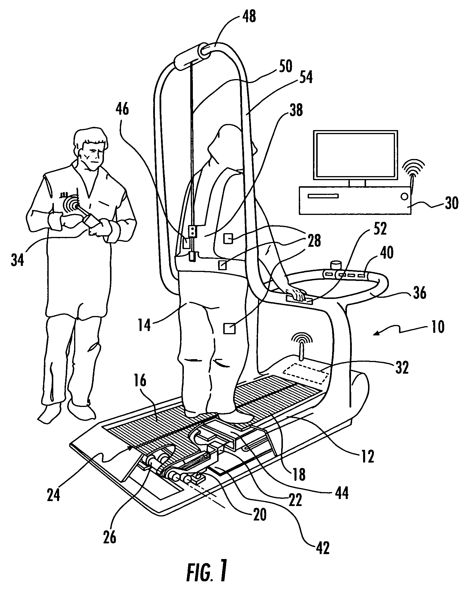 Fall prevention training system and method using a dynamic perturbation platform