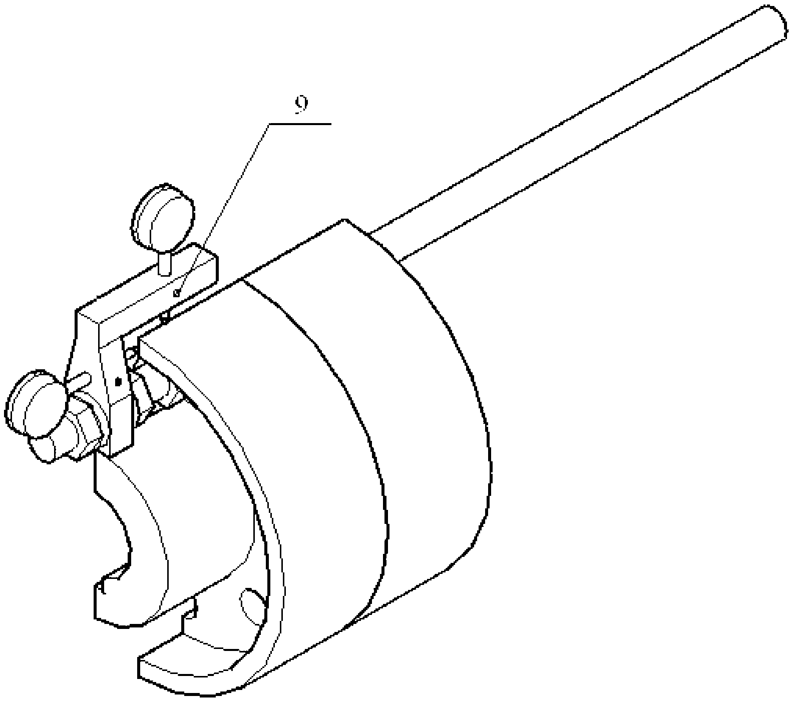 Device for synchronously measuring axial displacement and radial displacement of a rigid coupler