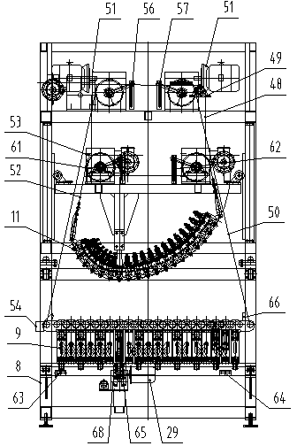 Abnormal-shape single-bent toughened glass processing equipment