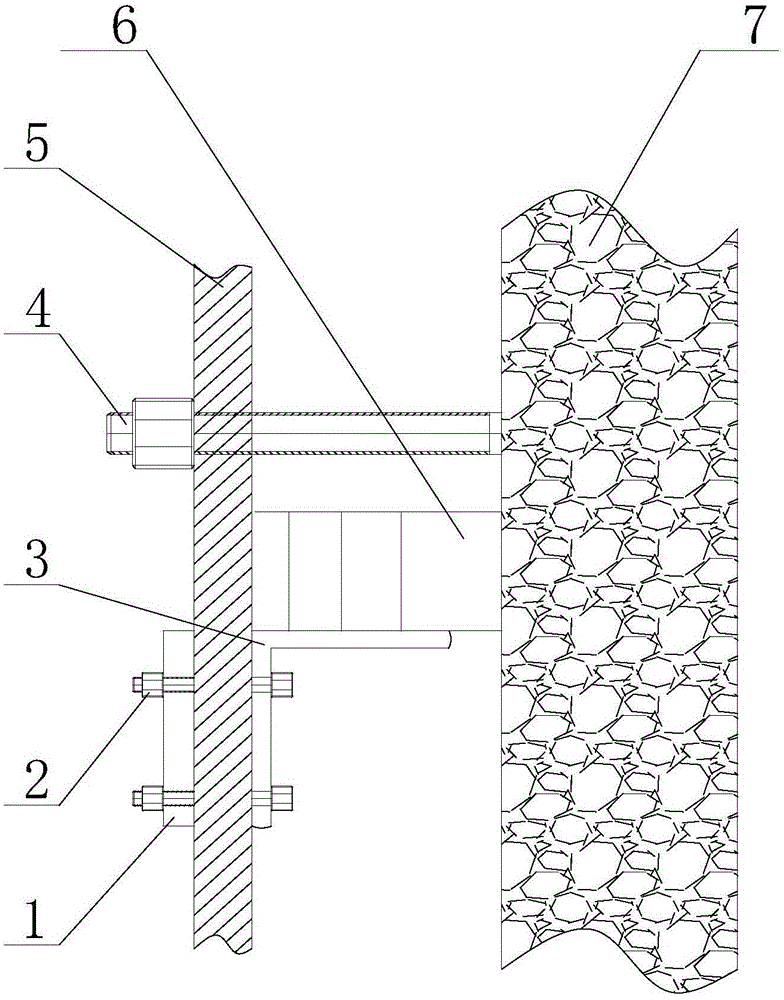 Installation method and device for backing plates of vertical rolling mill