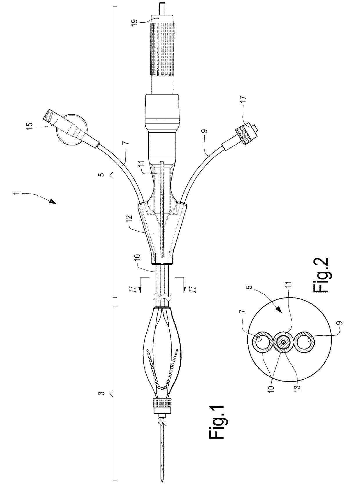 Device for laser thermal ablation with centering means and equipment comprising said device