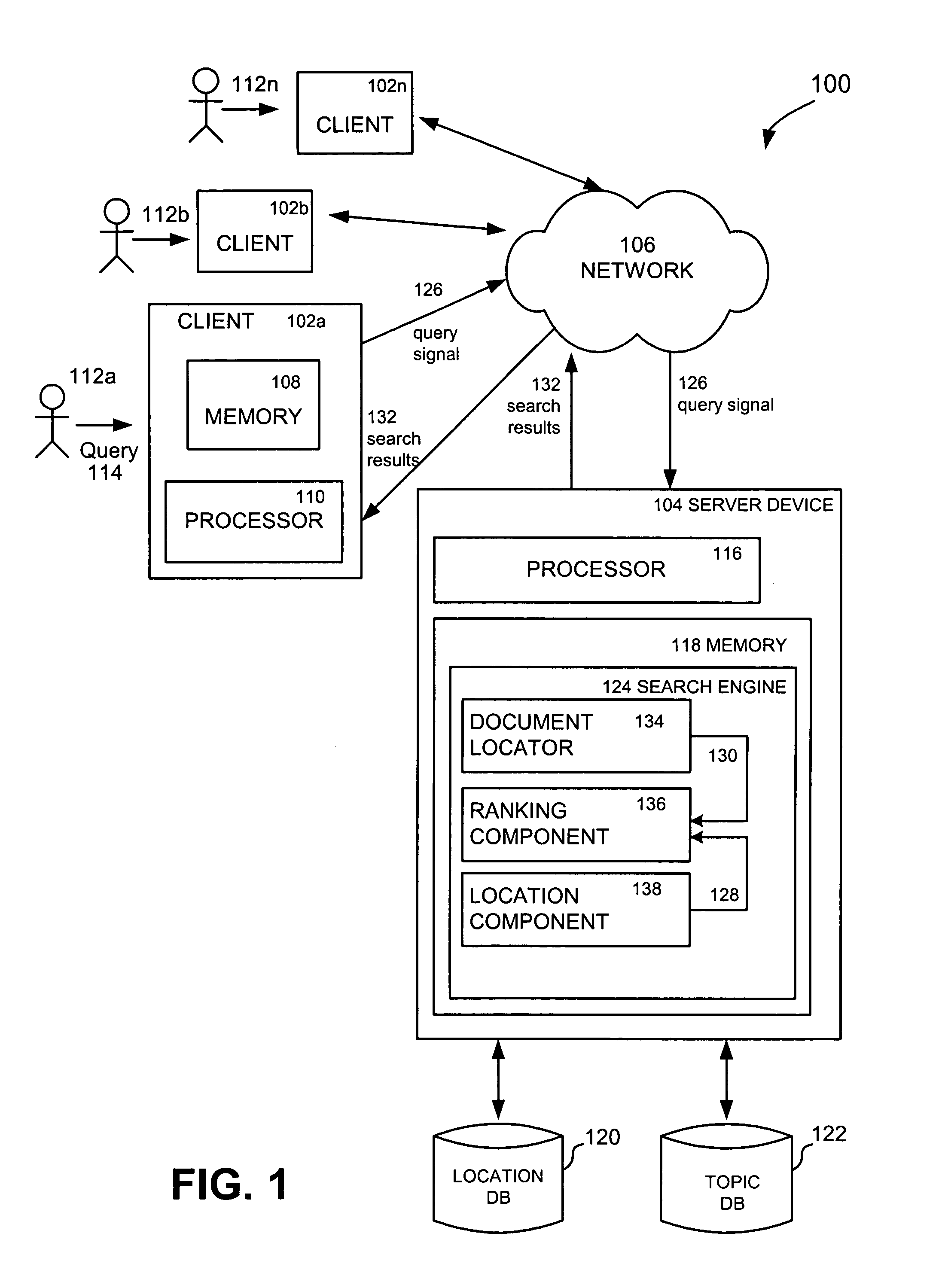 Methods and systems for improving a search ranking using location awareness