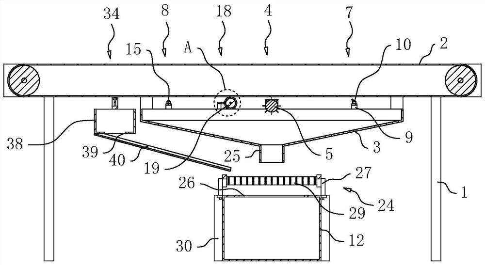 Combined cleaning device of belt conveyor