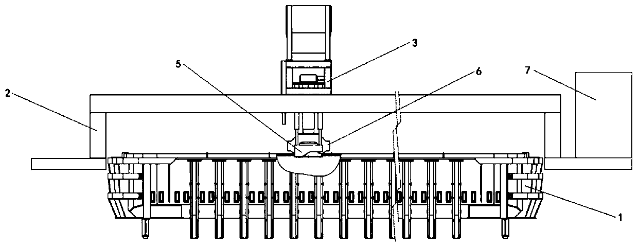 Aluminum electrolysis cell integral lining furnace building 3D detection device and method