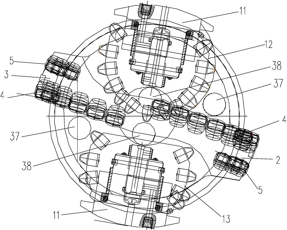 A combination drill bit combining a pdc drill bit and a roller cone bit for rock breaking