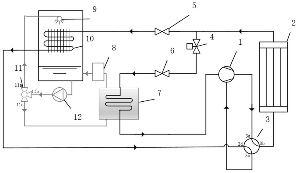 A heat pump system using evaporative cooling