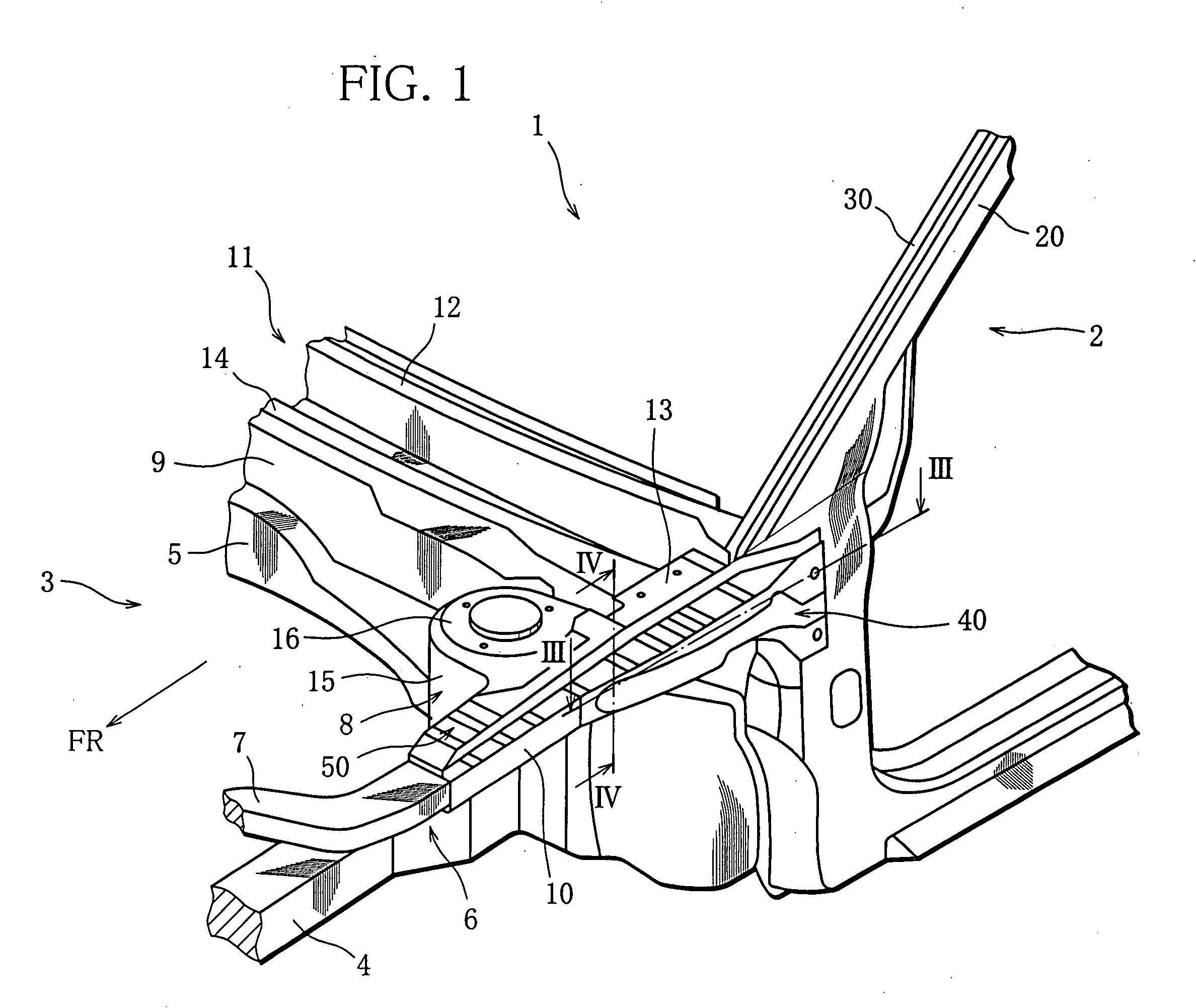 Vehicle body frame structure