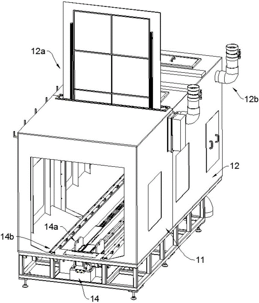 Top-jet type spray etching machine