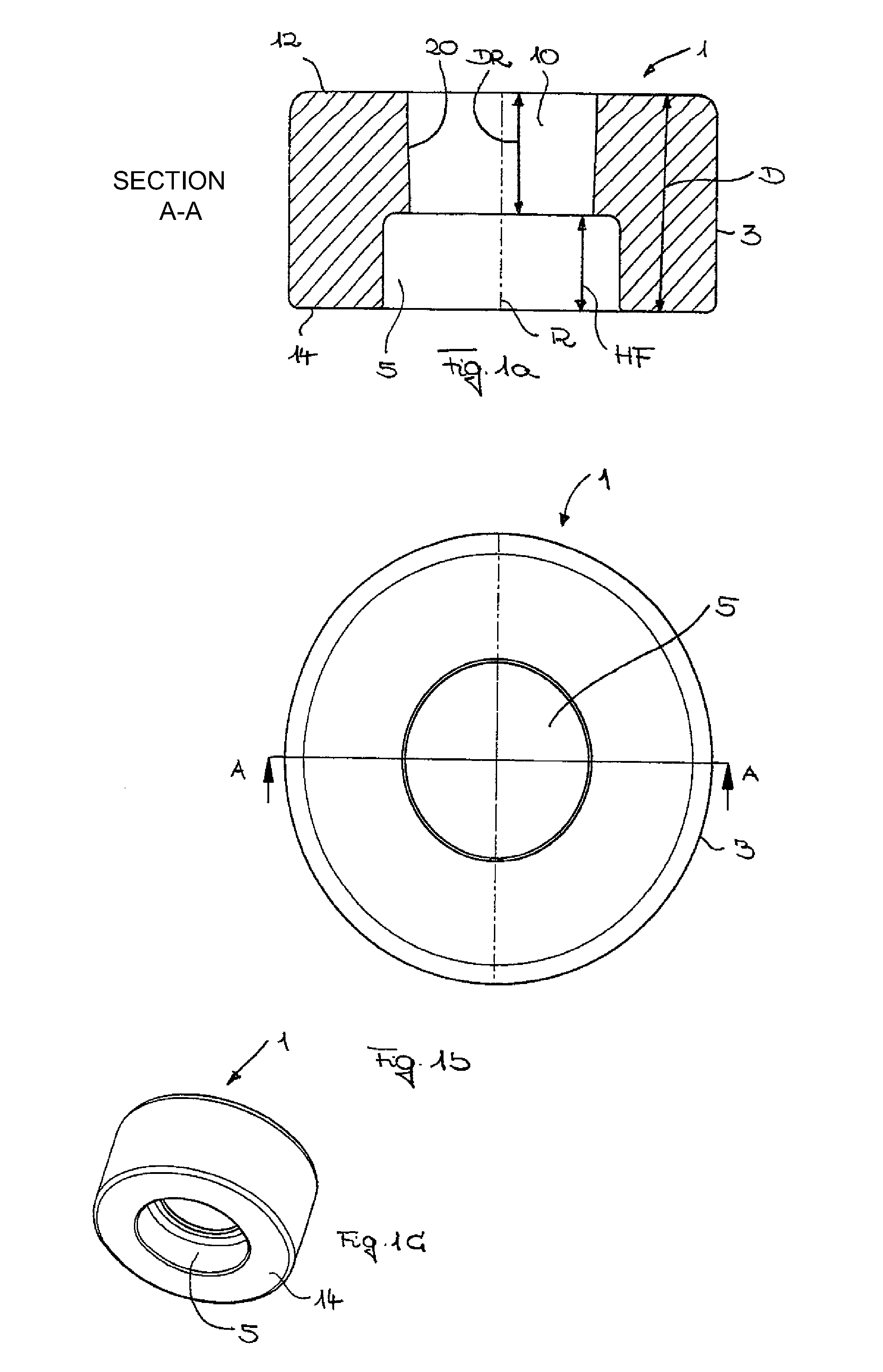 Ring-shaped or plate-like element and method for producing same