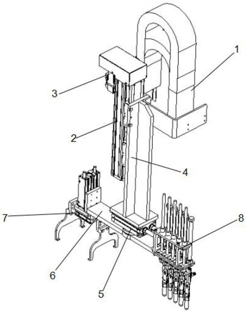 Automatic sorting module of test tube sorting machine