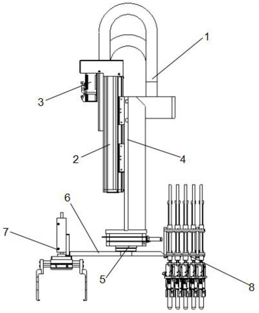 Automatic sorting module of test tube sorting machine