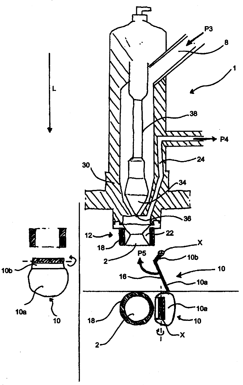 Apparatus for filling containers having a magnetically operated closing cap