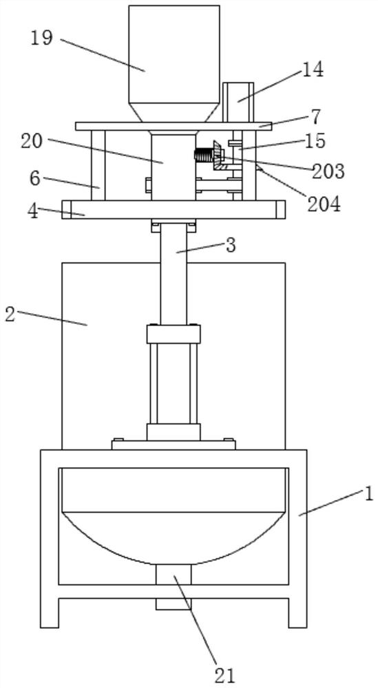 Diamond powder stirring and mixing device