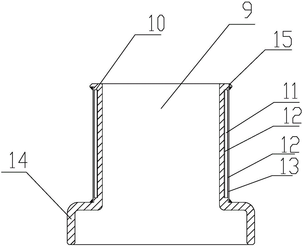 Water-cooled wheel hub mould