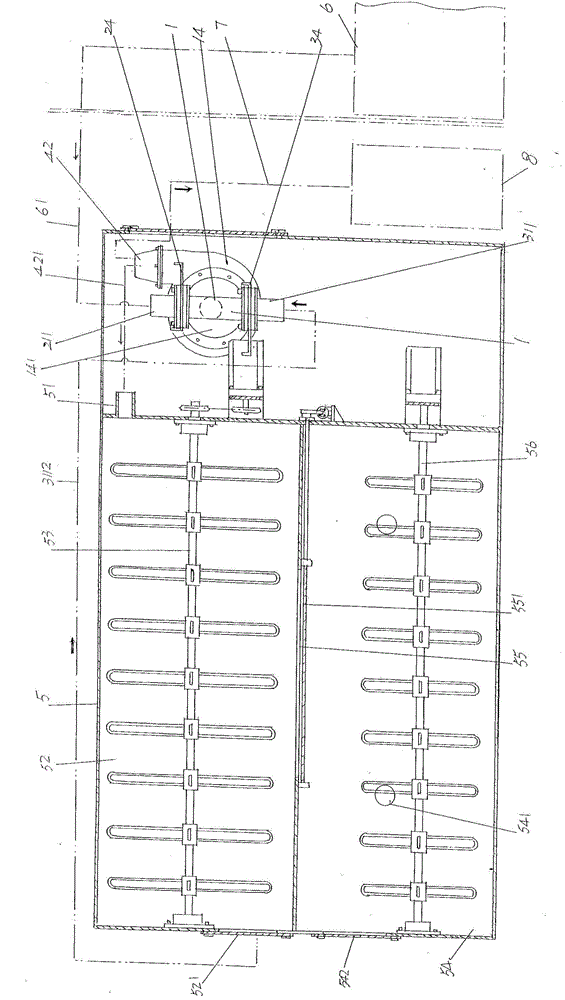 Down transfer unit for down-feeding fan of down-filling machine