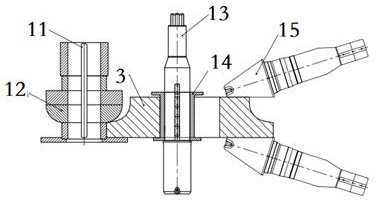 Near-net forming manufacturing process for hundred-ton special-shaped section ring forge piece