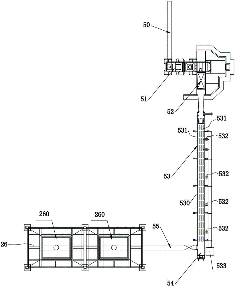 Vacuum-forming production line capable of recycling sand