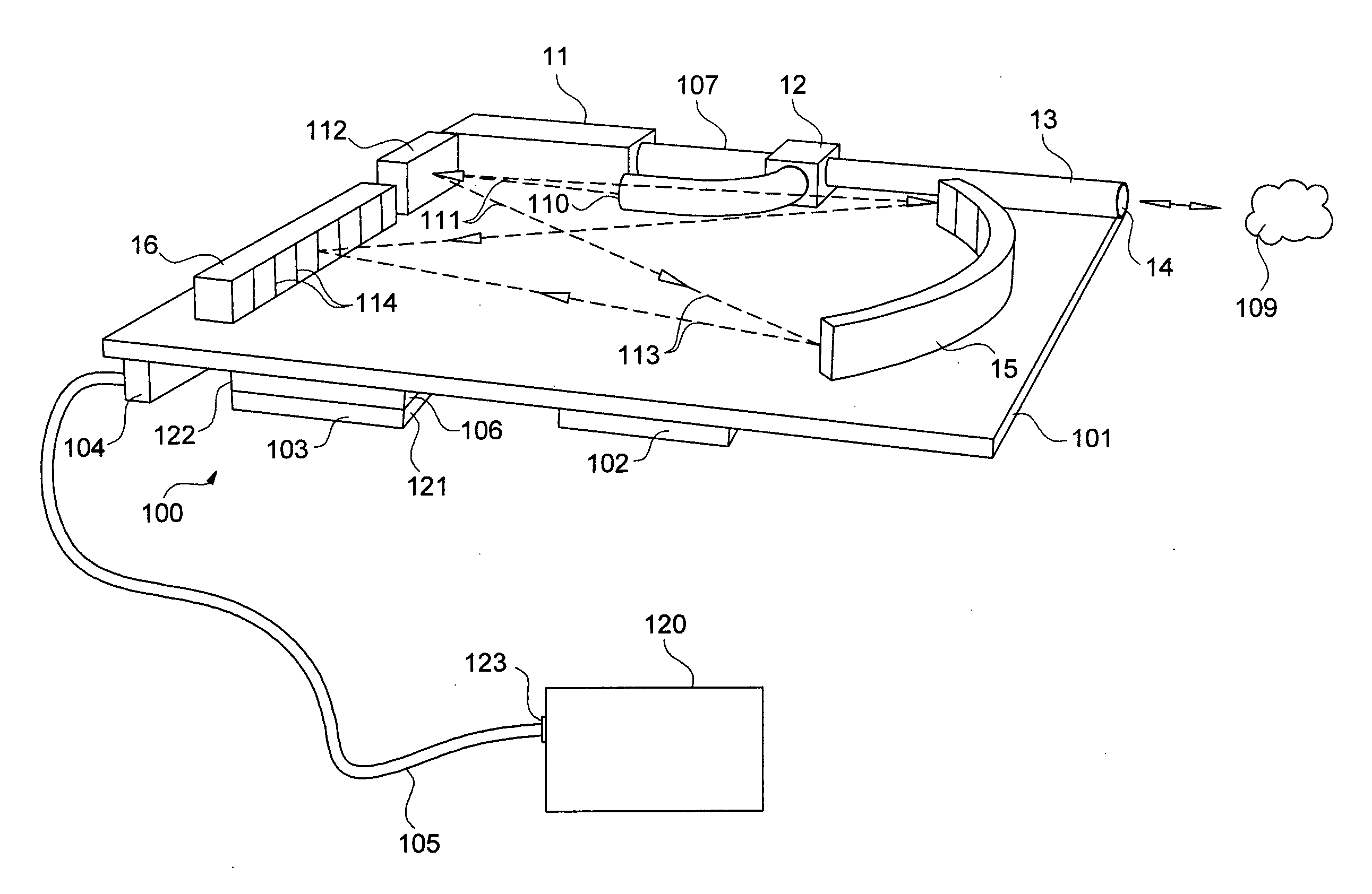 Miniature disease optical spectroscopy diagnostic system