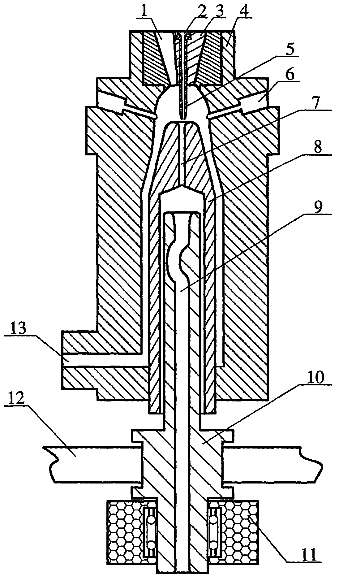 Splitting twisting-boosting type vortex spinner