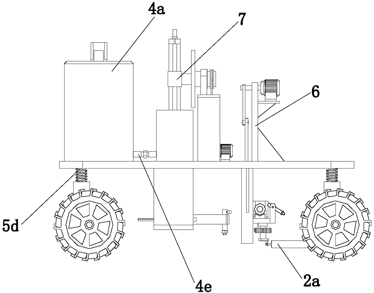 Traffic marking spraying device for municipal roads