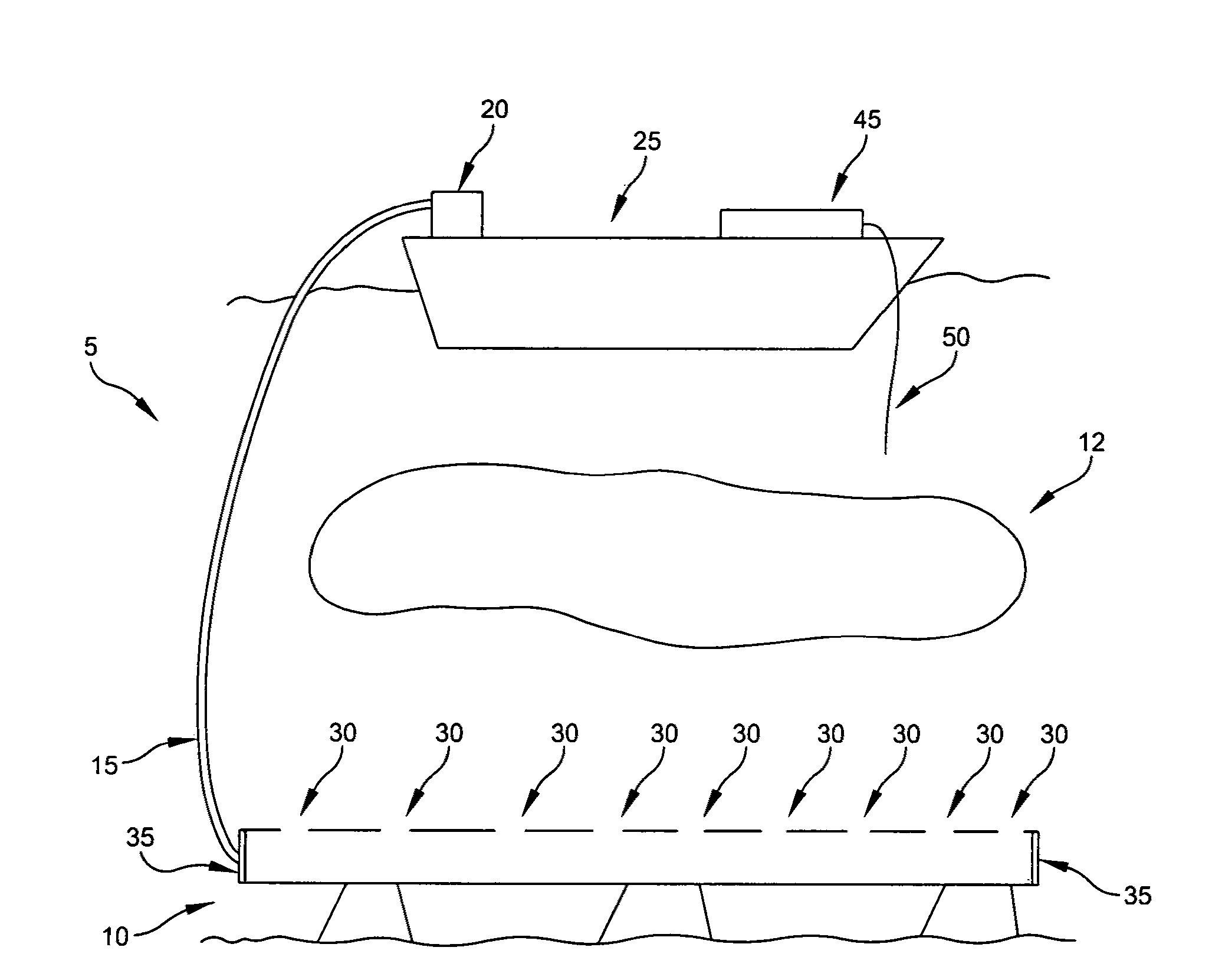 Method and apparatus for treating an oil spill