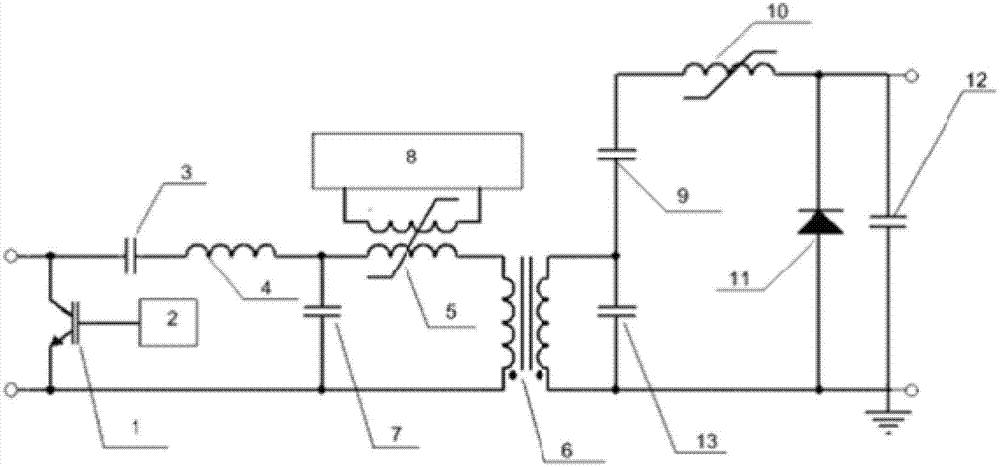 Excimer laser pulsed power source