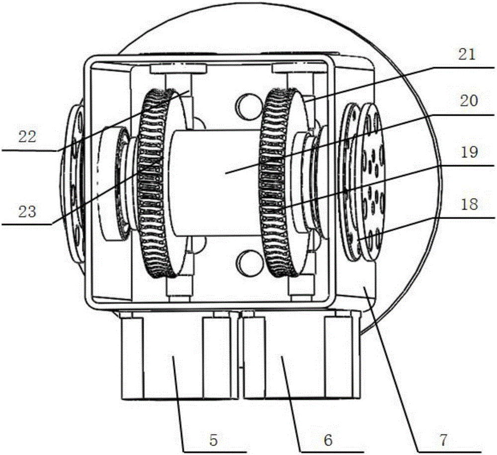 Six-freedom-degree manipulator driven by two motors