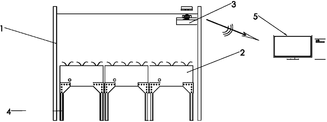 Greenhouse crop three-dimensional shape monitoring device based on depth camera and monitoring method thereof