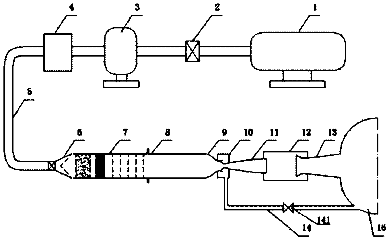 Supersonic wind tunnel with variable quality of flow field