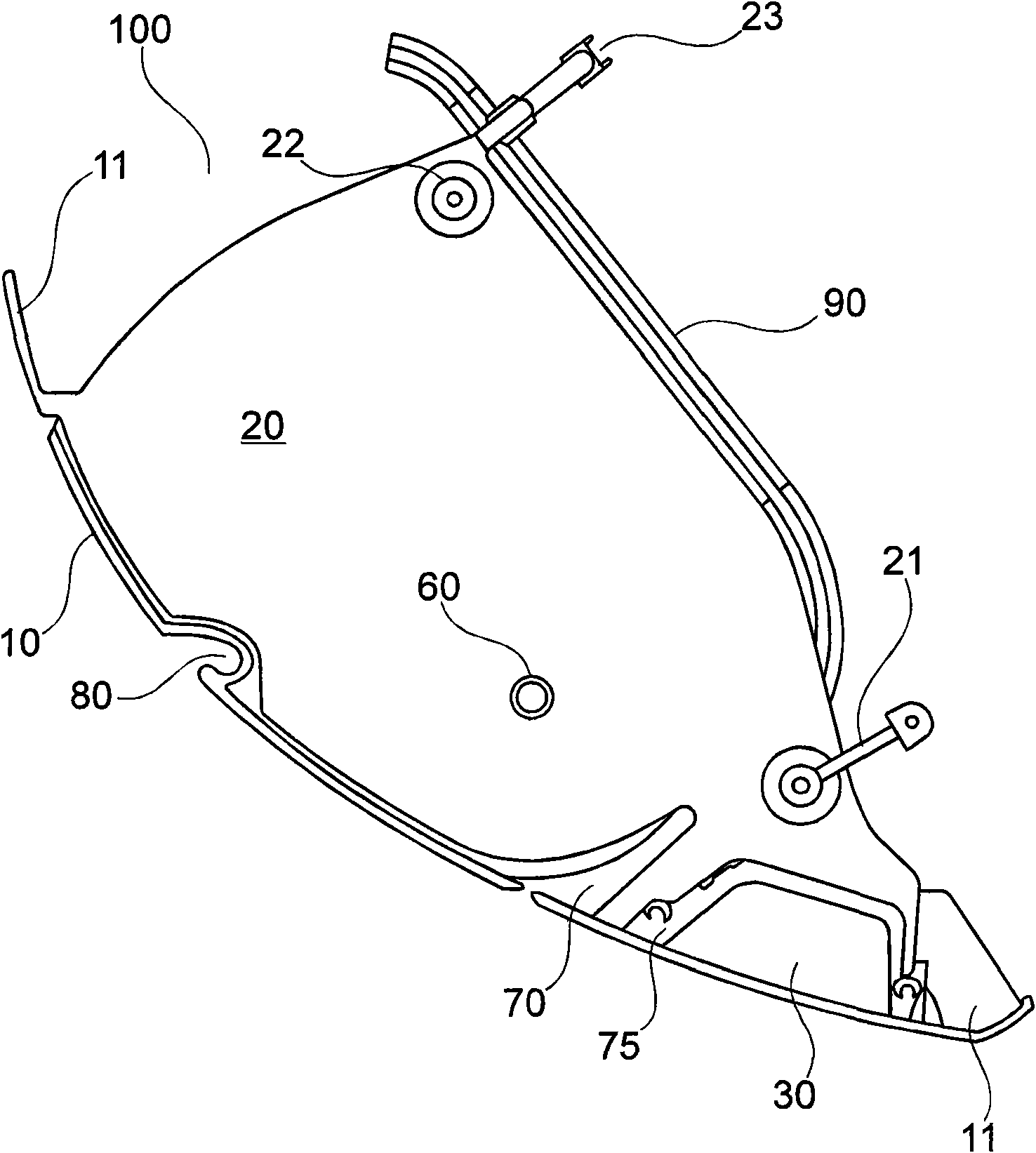 Modular hatrack for a passenger compartment of an aircraft