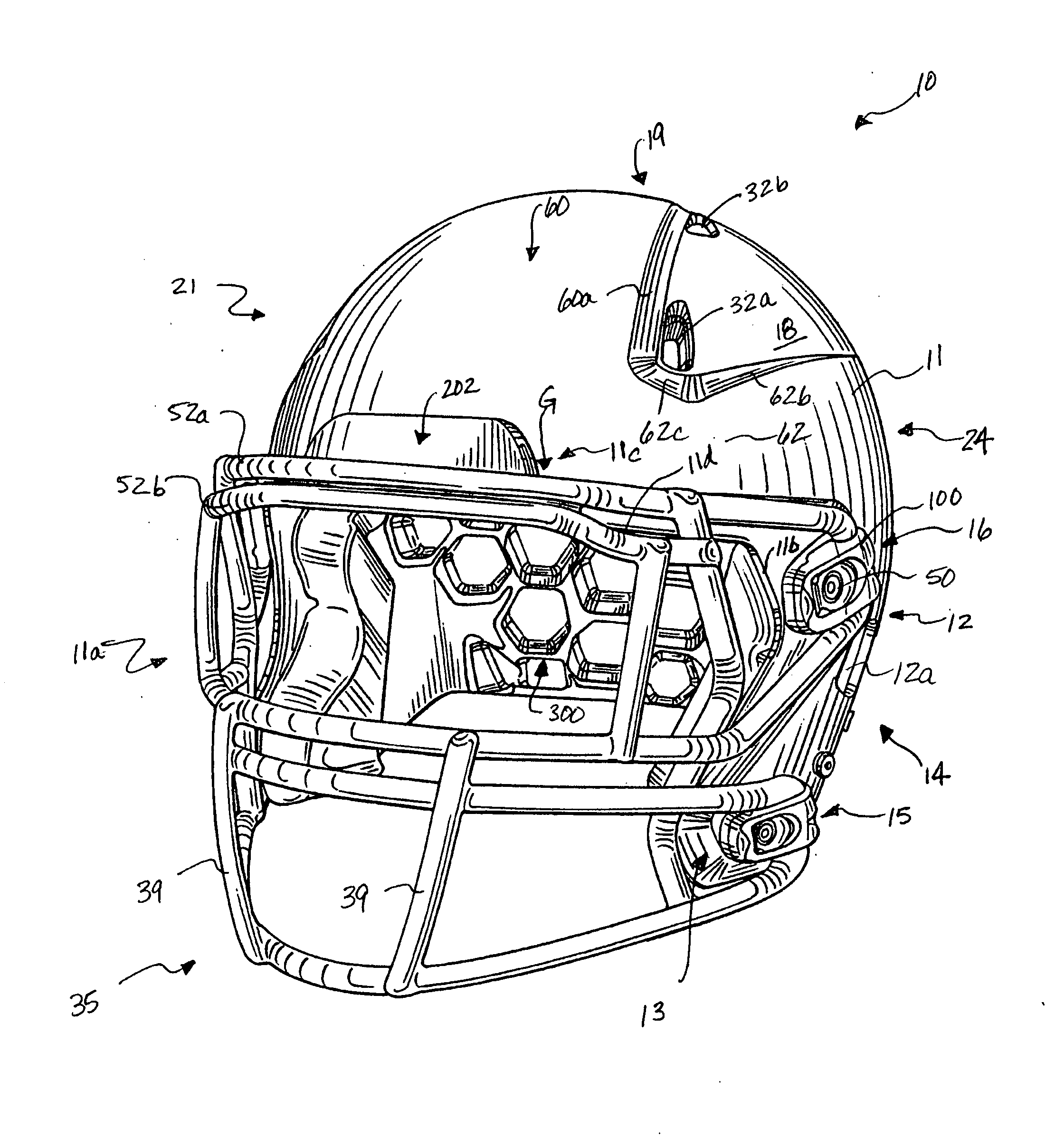 Protective sports helmet