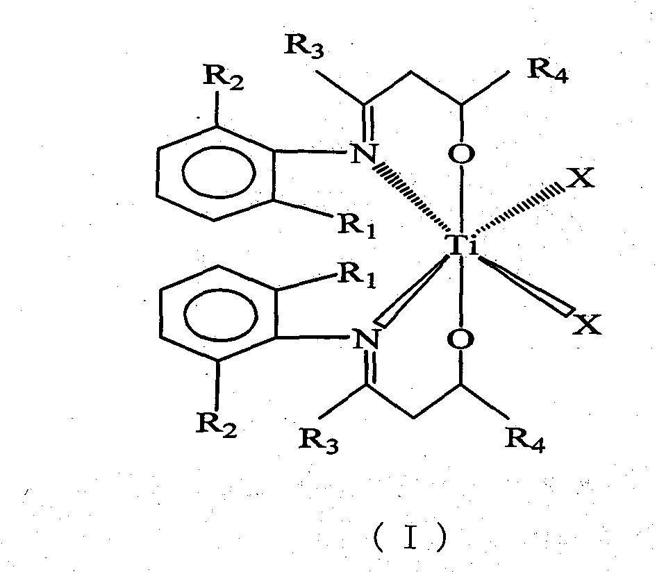 Beta-hydroxy imine titanium metal catalyst and method for polymerizing ethylene