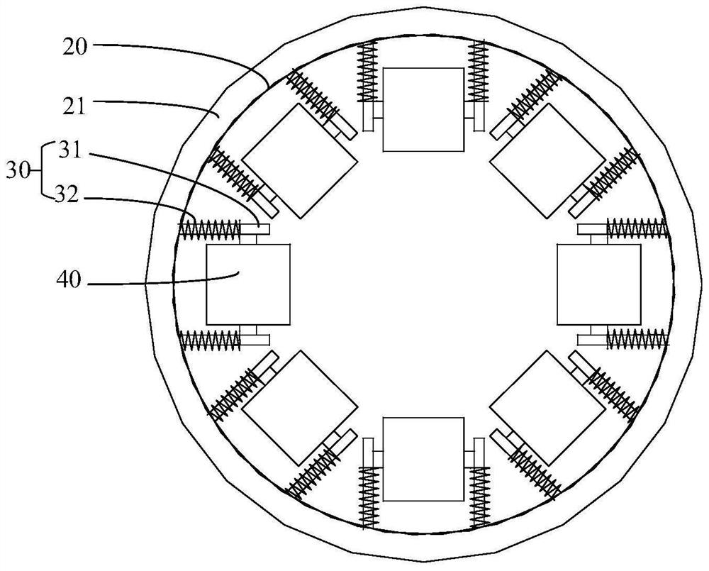 Cable isolation frame and cable installation device