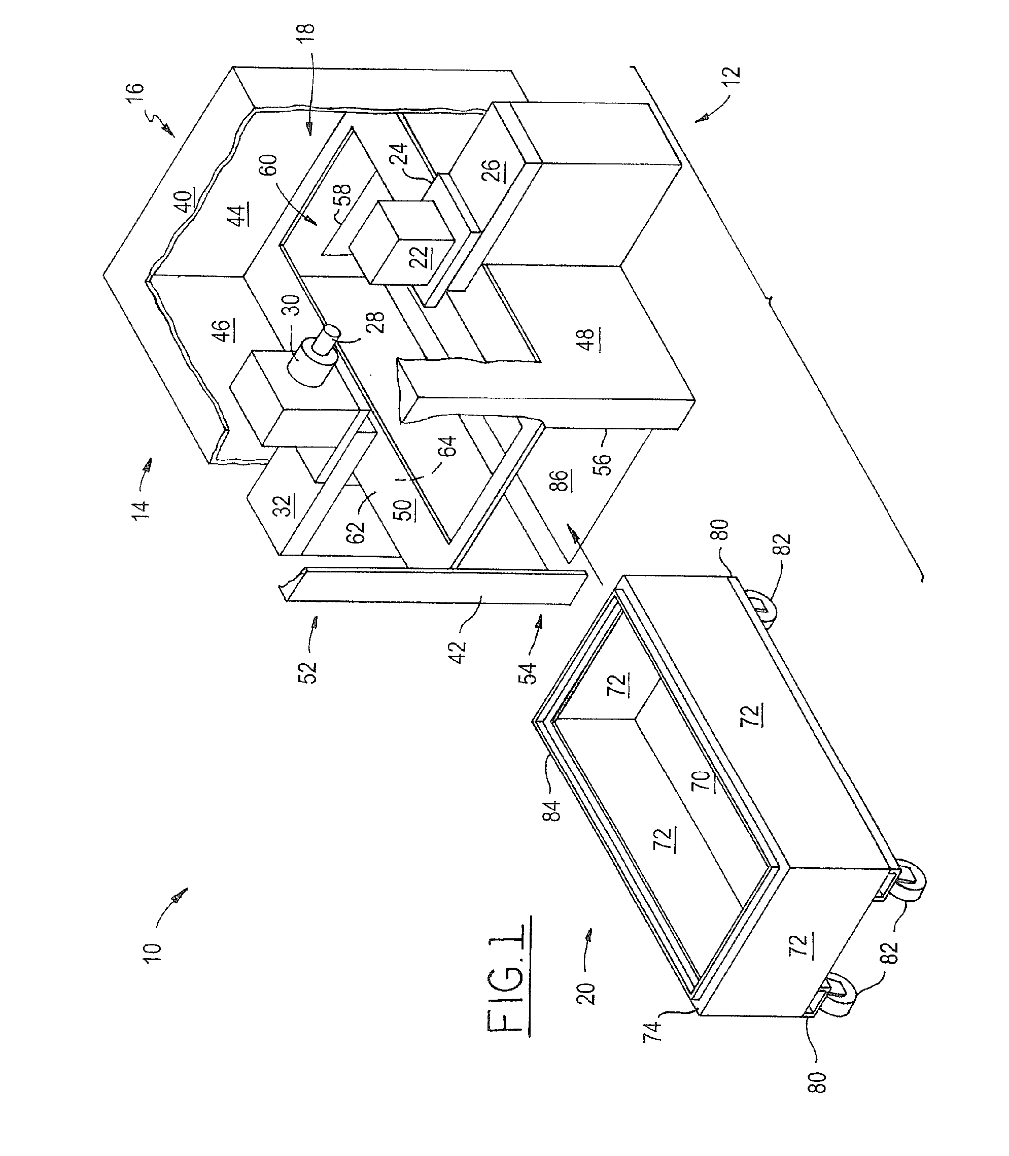 Machining system with integrated chip hopper