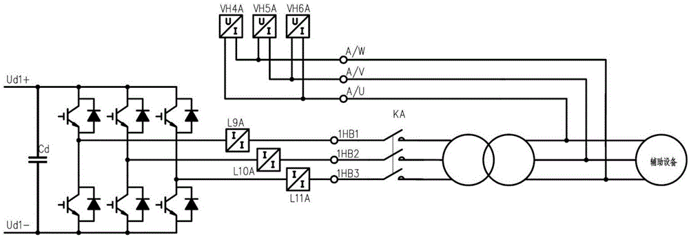 Output voltage sensor fault diagnosing method of auxiliary current transformer and fault tolerance control method