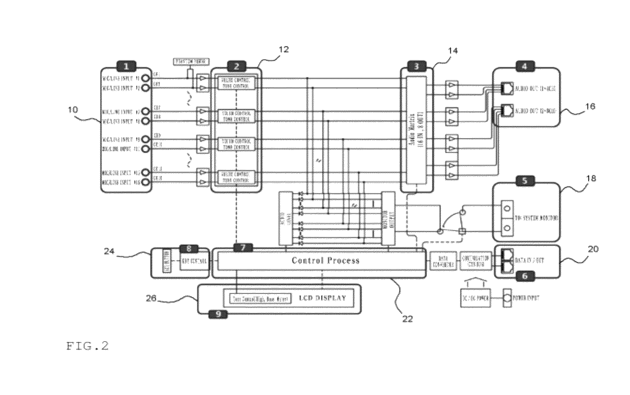 Multi-channel broadcasting system using digital matrix amplifier and method of controlling the same