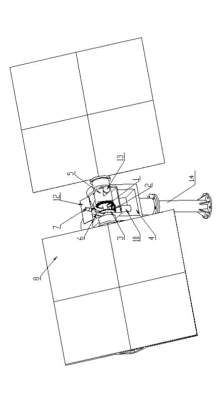 Tower-type solar energy heliostat bevel gear passive automatic sun-chasing support