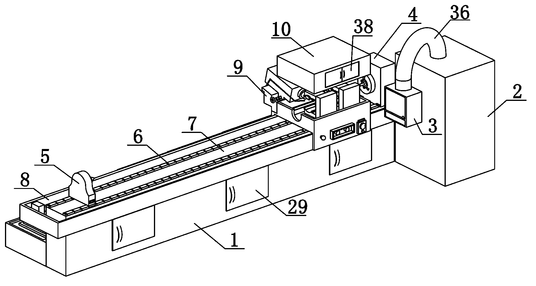 Numerical control machine tool for dual-blade blind hole fixed depth machining